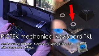 PICTEK TKL mechanical Keyboard  mechanische Tastatur  Gaming amp Typing Noise Test with dampeners [upl. by Hgielyak]