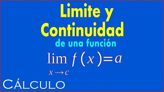 LÍMITE y CONTINUIDAD de una función [upl. by Friedlander]