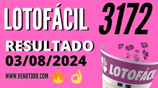 🍀 Resultado Lotofácil 3172 [upl. by Adim224]