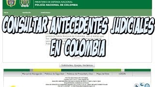 Como Consultar antecedentes judiciales en Colombia Certificado de antecedentes [upl. by Einaej599]