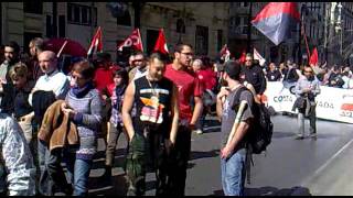 MANIFESTACIÓN CONTRA LA REFORMA LABORAL CGT SAT Y COBAS EN GRANADA2 [upl. by Krisha]