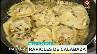 Receta de hoy Ravioles de calabaza [upl. by Ahsietal116]