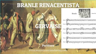 Branle de Champagne Renacentista Partitura flauta dulce Gervaise [upl. by Olivette427]