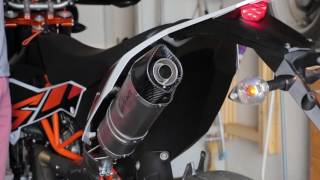 KTM SMC R 690 Leo Vince SBK LV one vs KTM orginal exhaust SOUND [upl. by Rese620]