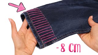 Sewing trick  how to hem your jeans without cutting the original hem [upl. by Terpstra]