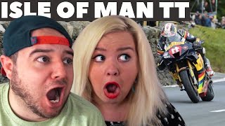 Isle of Man TT TOP SPEED MOMENTS  American Couple Reaction [upl. by Dorman]