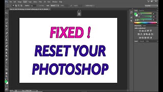 How to reset Photoshop to default settings Easy Solution [upl. by Flam]