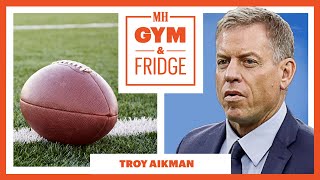 NFL Hall Of Famer Troy Aikman Shows His Gym amp Fridge  Gym amp Fridge  Mens Health [upl. by Egiarc]