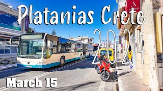 Platanias Crete walking tour 4k vlog drone Platanias Kreta Greece 2024 [upl. by Weirick531]