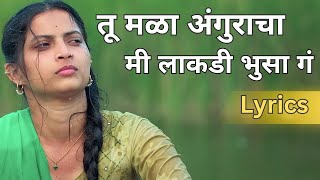 Tu Mala Angrakha Ki Lakdi Bhusa G Lyrics  Ek Phool Marathi Song Lyrics  Tu Mala Anguracha [upl. by Itaws]