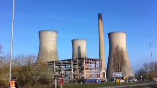 Richborough Power Station Cooling Tower Demolition [upl. by Gibun138]