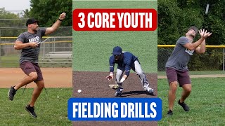 Three EasyToCoach Fielding Drills For Baseball amp Softball [upl. by Yelssew]