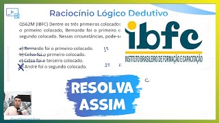 Raciocínio Logico Dedutivo 🟡 Banca IBFC [upl. by Whiney]