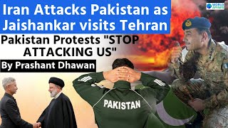 Iran Attacks Pakistan as Jaishankar visits Tehran  Pakistan Protests STOP ATTACKING US [upl. by Nyloc508]