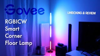 Govee RGBICW Smart Corner Floor Lamp  Unboxing amp Review [upl. by Irep229]