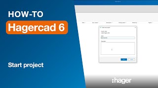 Hagercad 6 Howto videos 11 Start a project and manage the associated data [upl. by Attennek386]