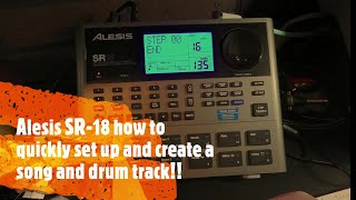 Alesis SR 18 how to program drum tracks and create a full song [upl. by Nimajeb915]