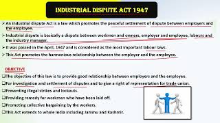 Industrial dispute Act 1947 ethics in engineering practiceAku ethics syllabus ethicsdispute Act [upl. by Eldreda490]