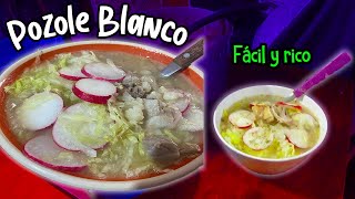 POZOLE BLANCO fácil y rico [upl. by Bogart]