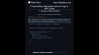 Understanding rolluppluginanalyzer Usage in tRPC Scripts [upl. by Eidda]