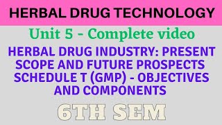 Herbal drug industry Present scope and future prospects  Schedule T in herbal drug technology [upl. by Berthoud]