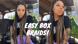 DIY Waist Length Box Braids for the first time 20 [upl. by Eniamrej]