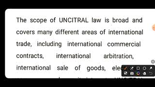 What is UNCITRAL Law  Scope of UNCITRAL Law  Profesional Practice Law and ethics  Btech 7th Sem [upl. by Kudva]