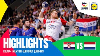 Croatia vs Netherlands  Round 4  Mens EHF EURO 2024 Qualifiers [upl. by Naitsabes]