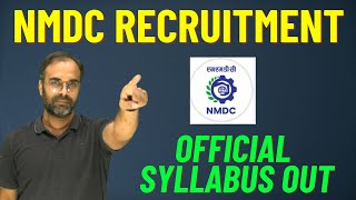 NMDC RECRUITMENT 2024 OFFICIAL SYLLABUS OUT🔥 NMDC sureshsir [upl. by Animas]