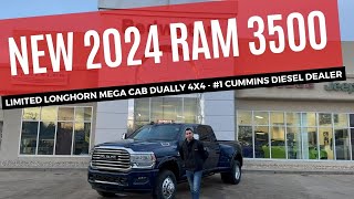 New 2024 Ram 3500 Limited Longhorn Mega Cab Dually 4x4  Stock  RR33103  Redwater Dodge [upl. by Savitt]