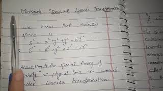 Minkowski space and Lorentz transformation [upl. by Gypsie]