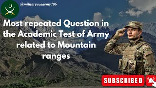 Most repeated questions  academic test  Pakistan Army  PMA LC  Military Academy [upl. by Erdnuaed476]