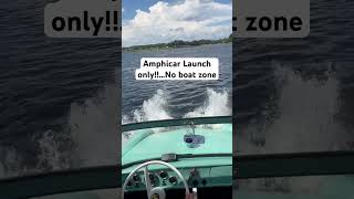 Amphicar Launch Only amphicar amphibiousvehicles boat car both familytime fyp 2024 launch [upl. by Vyky]