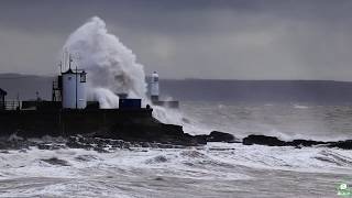 Huge Storm Waves Batter Porthcawl Pier [upl. by Enenaej]