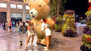 🐻 Adorable Giant Teddy Bear Surprises People Watch Their Reactions😆 Funny Street Performer [upl. by Selma444]