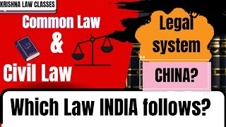 Legal system  common law system and Civil law system Indian legal system Chinese legal systemcuet [upl. by Ramin]