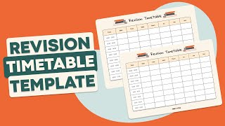 How to Make a Revision Timetable  Revision Timetable Template [upl. by Pfeffer]