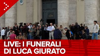 LIVE I funerali di Luca Giurato alla Chiesa degli Artisti a Roma diretta video [upl. by Pearce]