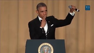 Obamas One Liners At His Final White House Correspondents Dinner [upl. by Eimma]