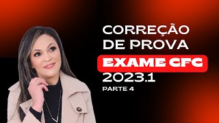 Correção da Prova  Exame CFC 20231 [upl. by Manning]