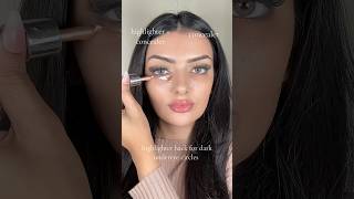 Highlighter hack for dark undereye circles [upl. by Nhguaved]