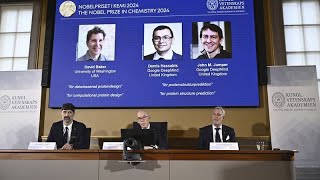 Il Nobel per la Chimica a David Baker Demis Hassabis e John M Jumper per la ricerca sulle proteine [upl. by Carina]