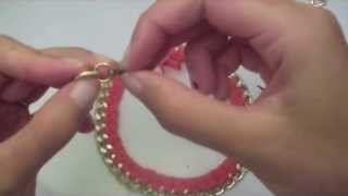 Tutorial collana catena con fettuccia intrecciata [upl. by Philomena]