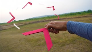 HOW TO MAKE AN EASY BOOMRANG ORIGAMIPAPER CRAFT [upl. by Millie915]