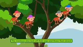 LKG STORY  THE CAPSELLER AND THE MONKEYS  kgrhymes story stories nurseryrhymes [upl. by Peri124]