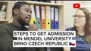 Steps to get admission to Mendel University Brno Czech Republic 🇨🇿 Application link wwwmendelucz [upl. by Yrreiht]