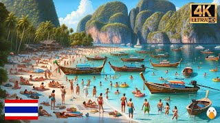 Phi Phi Islands Thailand🇹🇭 The Most Beautiful Paradise Island in The World 4K HDR [upl. by Nnylyar]