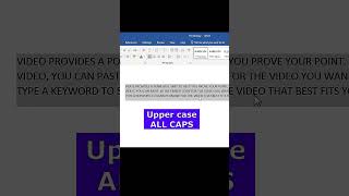 Change Text to Uppercase Lowercase Title case in Word [upl. by Idram607]