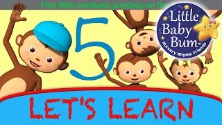 Five Little Monkeys Jumping  Little Baby Bum  Nursery Rhymes for Babies  Songs for Kids [upl. by Inimak]