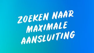 Zoeken naar maximale aansluiting  27 oktober  Dhr P Riemens [upl. by Akinimod]